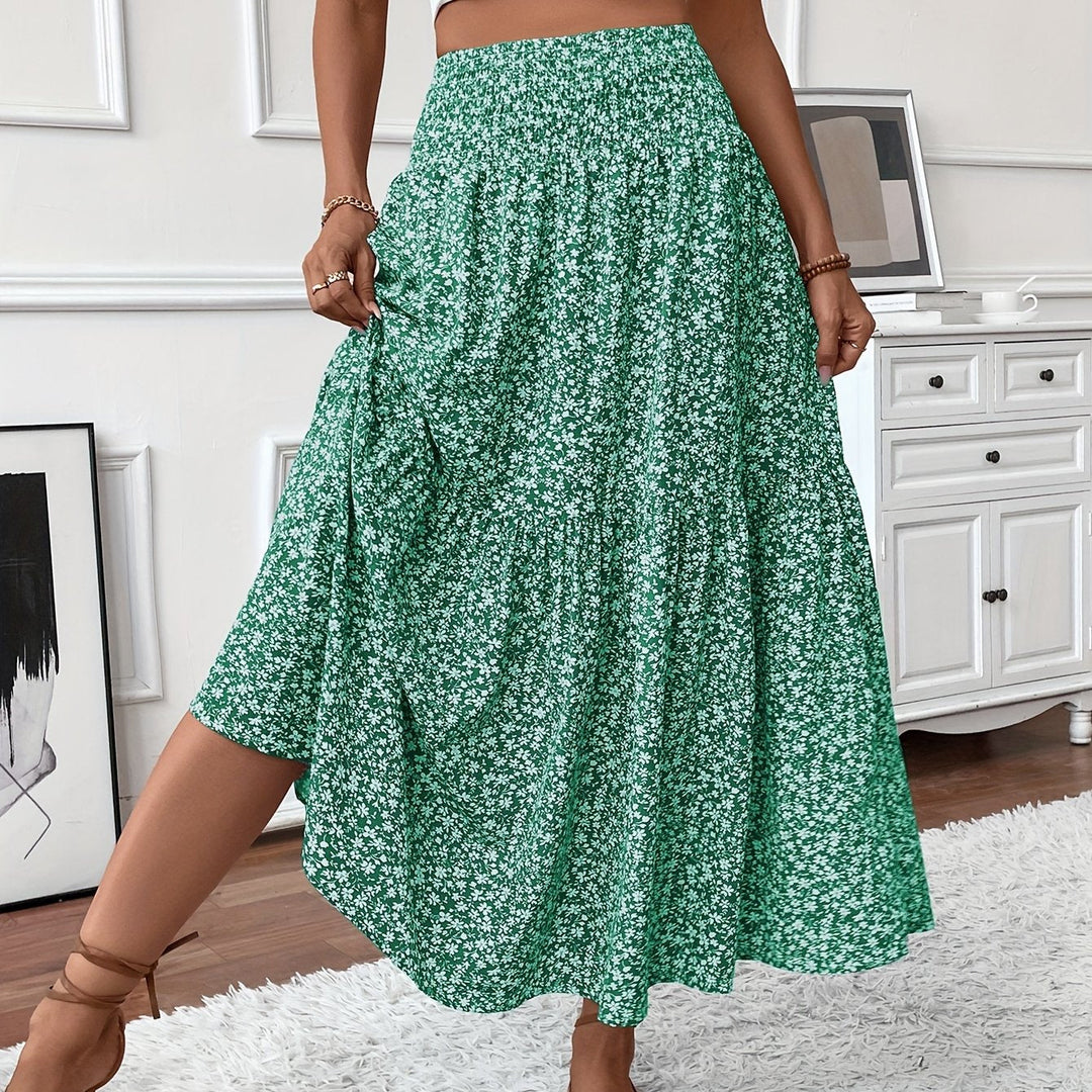 Malika – Tiered Floral Maxi Skirt