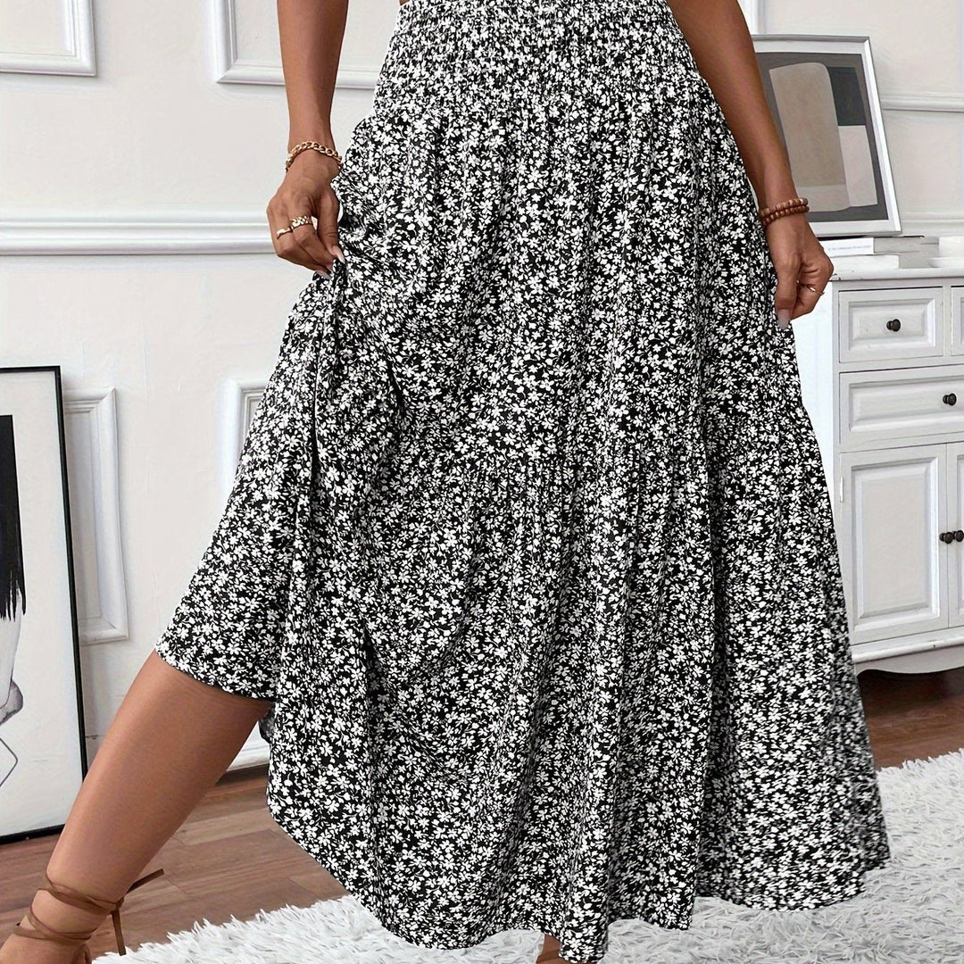 Malika – Tiered Floral Maxi Skirt