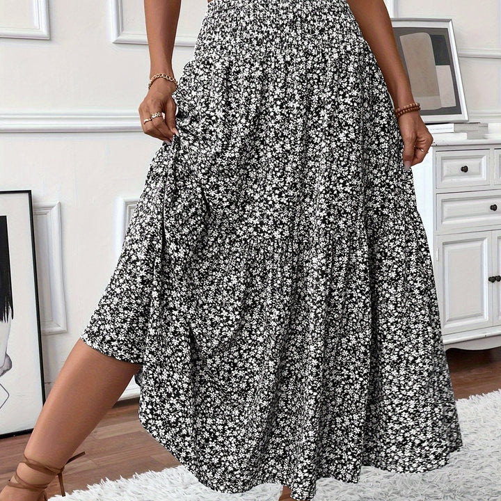 Malika – Tiered Floral Maxi Skirt