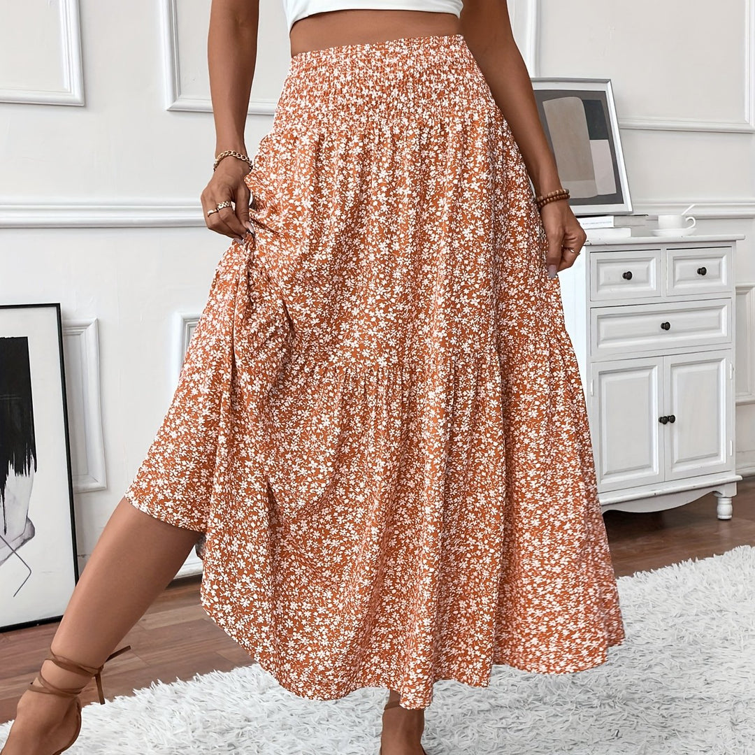 Malika – Tiered Floral Maxi Skirt