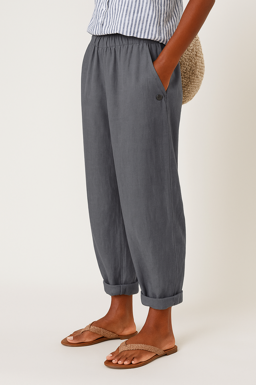 Yaz - Stylish Pants With Side Pockets