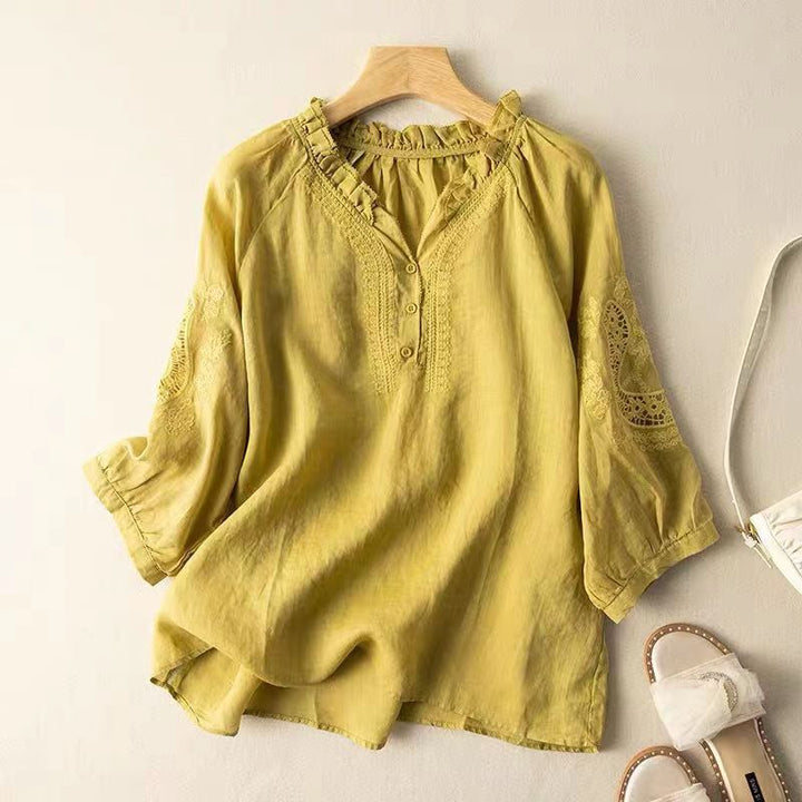 TALIA™ LINEN BLOUSE