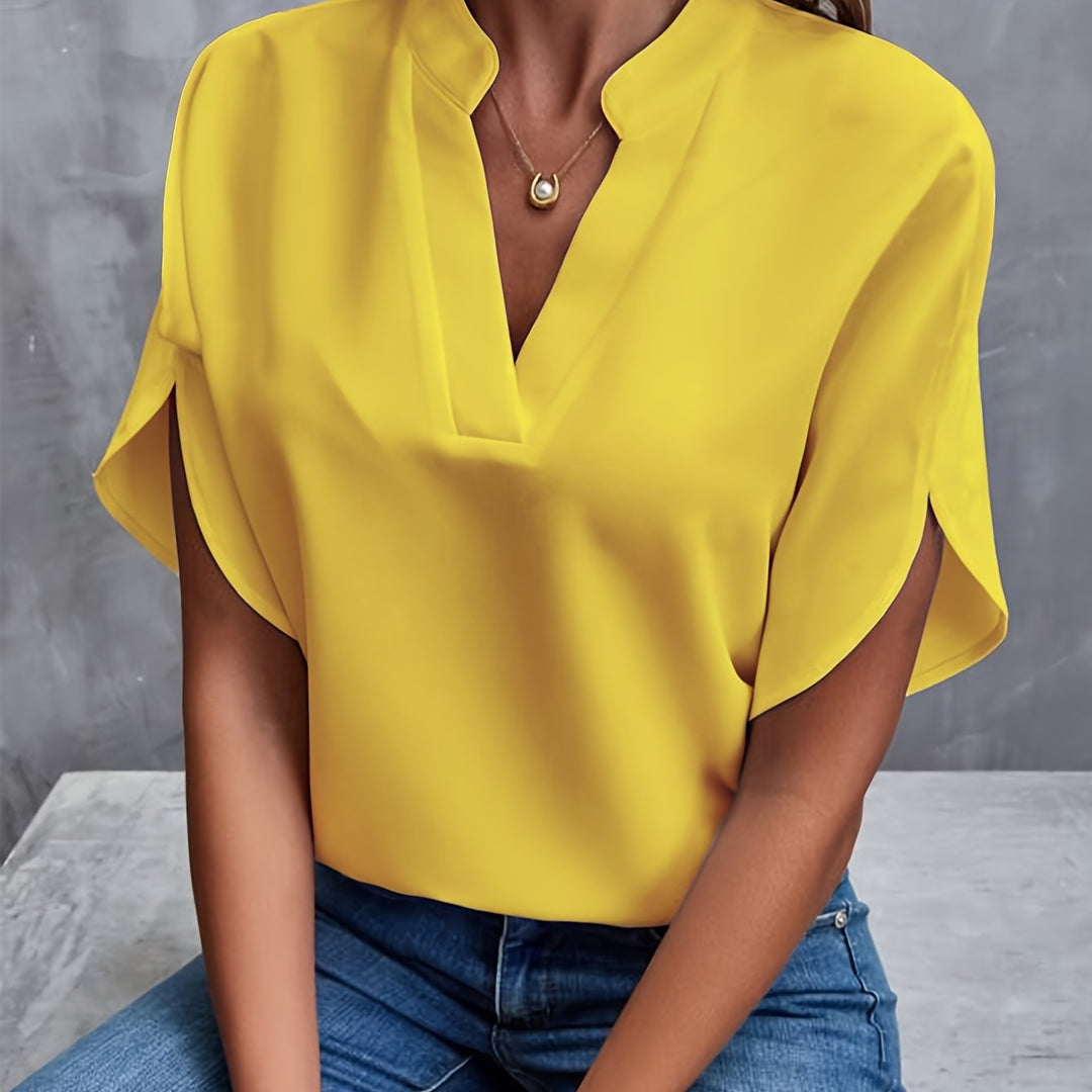 Melanie - Classic V-Neck Blouse