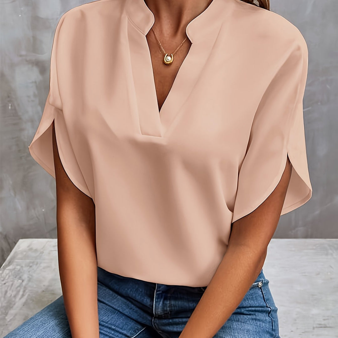 Melanie - Classic V-Neck Blouse