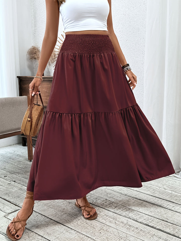Malika – Tiered Floral Maxi Skirt