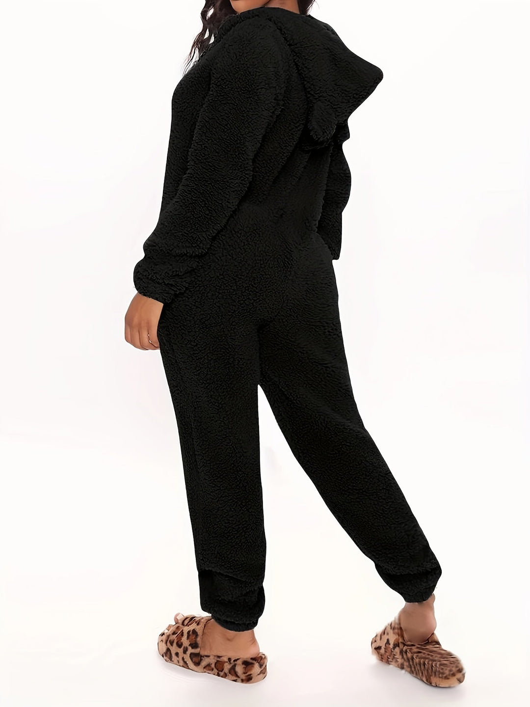 Kelsie-Plush Fleece Pyjama Jumpsuit -