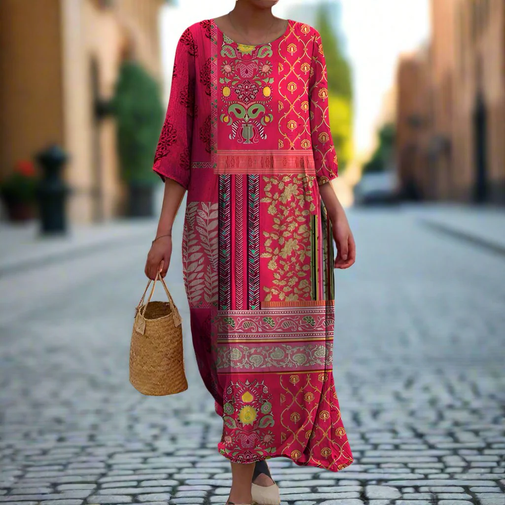 Adele™ | Flowy Ethnic Dress