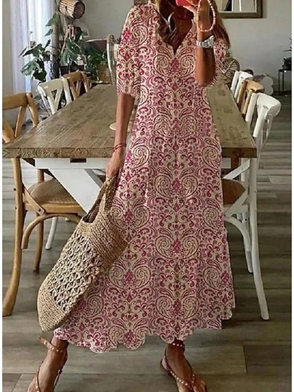 Tina - Elegant Boho Dress with Tummy Coverage